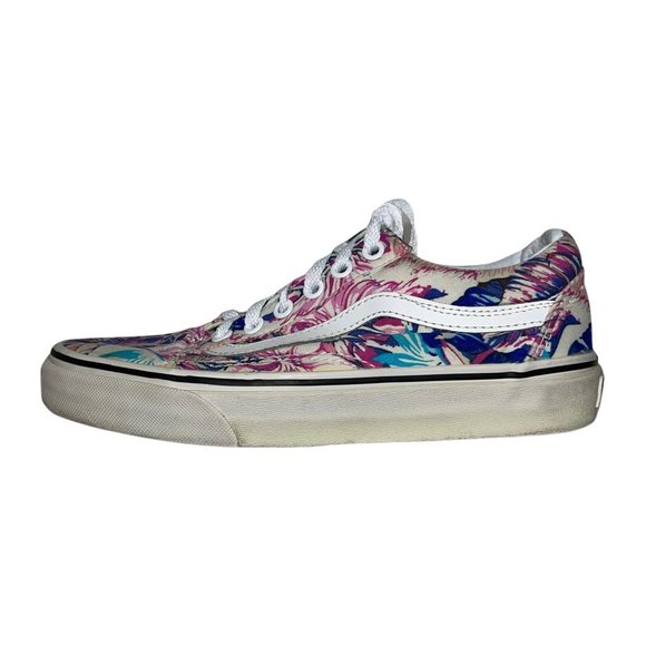 Vans Colorful Hawaiian Floral Old Skool Low Top Sneakers Men's 4.5 Women's 6 - Picture 5 of 10
